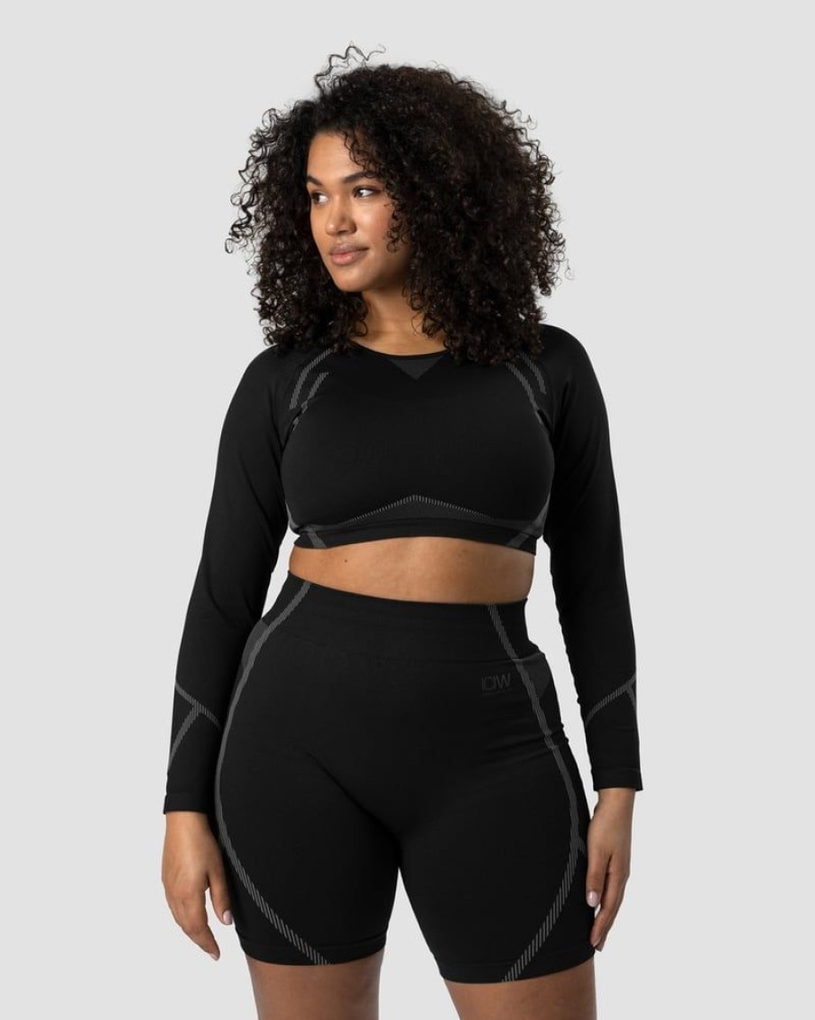 Naiset ICIW Seamless | Blick Seamless Crop Top Black