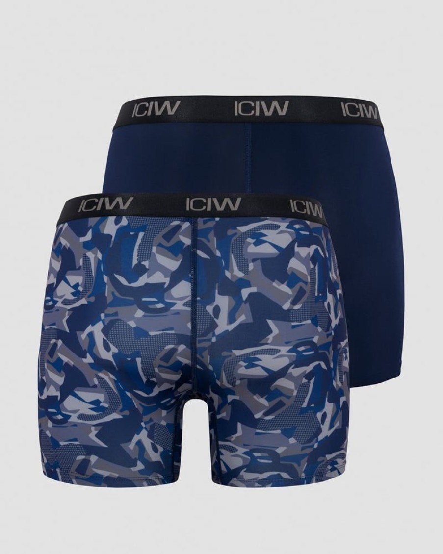 Miehet ICIW Alusvaatteet | Sport Boxer 2-Pack Navy/Grey