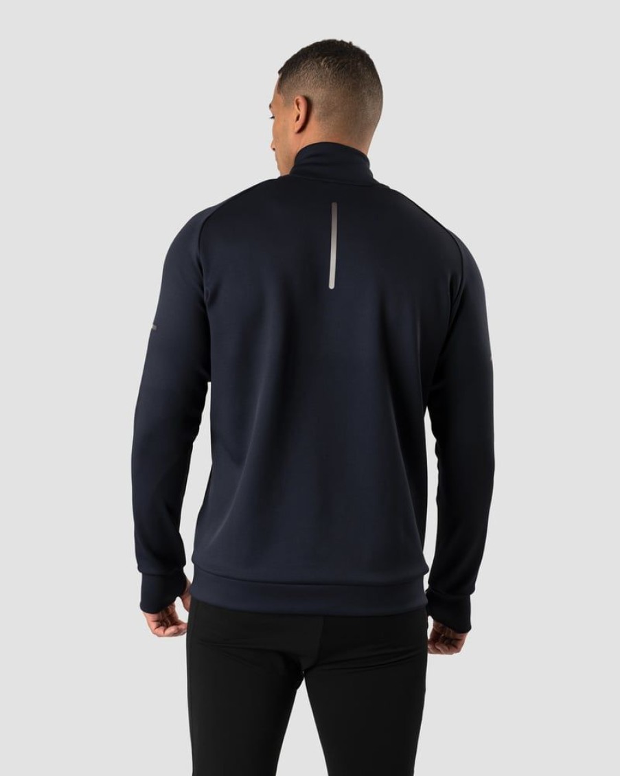 Miehet ICIW Pitkahihaiset Paidat | Mercury 1/4 Zip Crewneck Navy