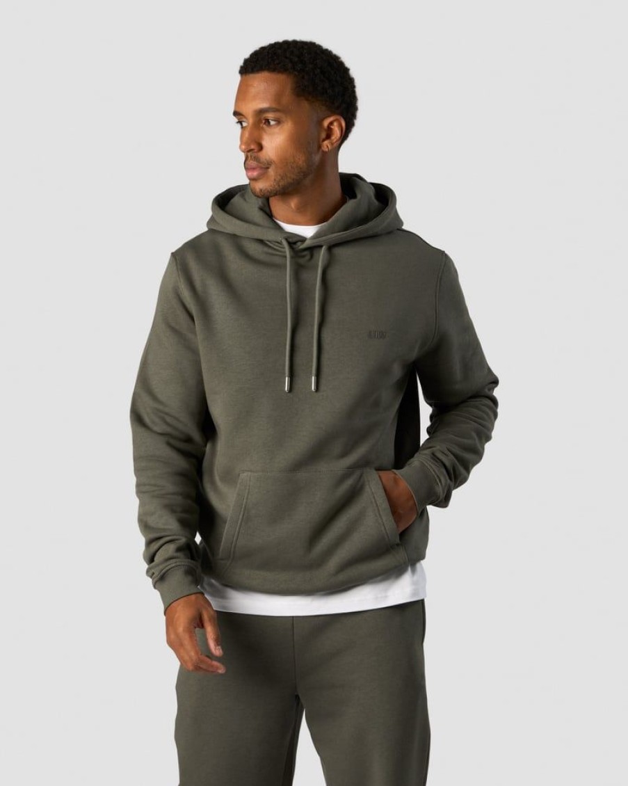 Miehet ICIW Pitkahihaiset Paidat | Everyday Hoodie Side Logo Men Khaki Green