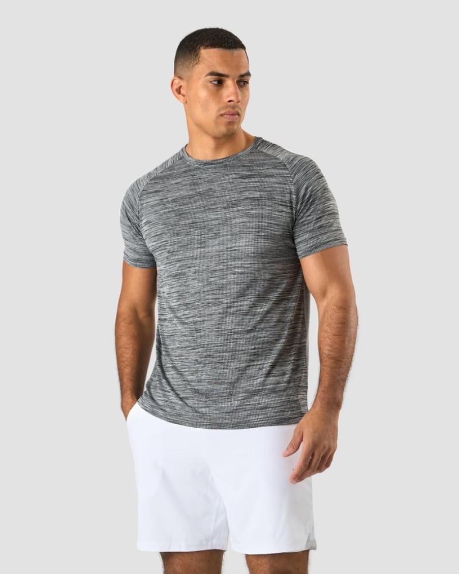 Miehet ICIW T-Paidat | Workout Mesh T-Shirt Men Black Melange