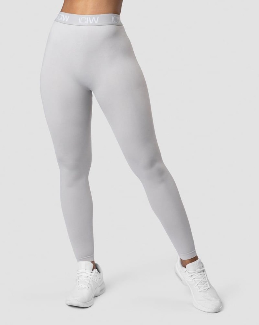 Naiset ICIW Trikoot & Leggingsit | Define Seamless Logo Tights Wmn Light Grey