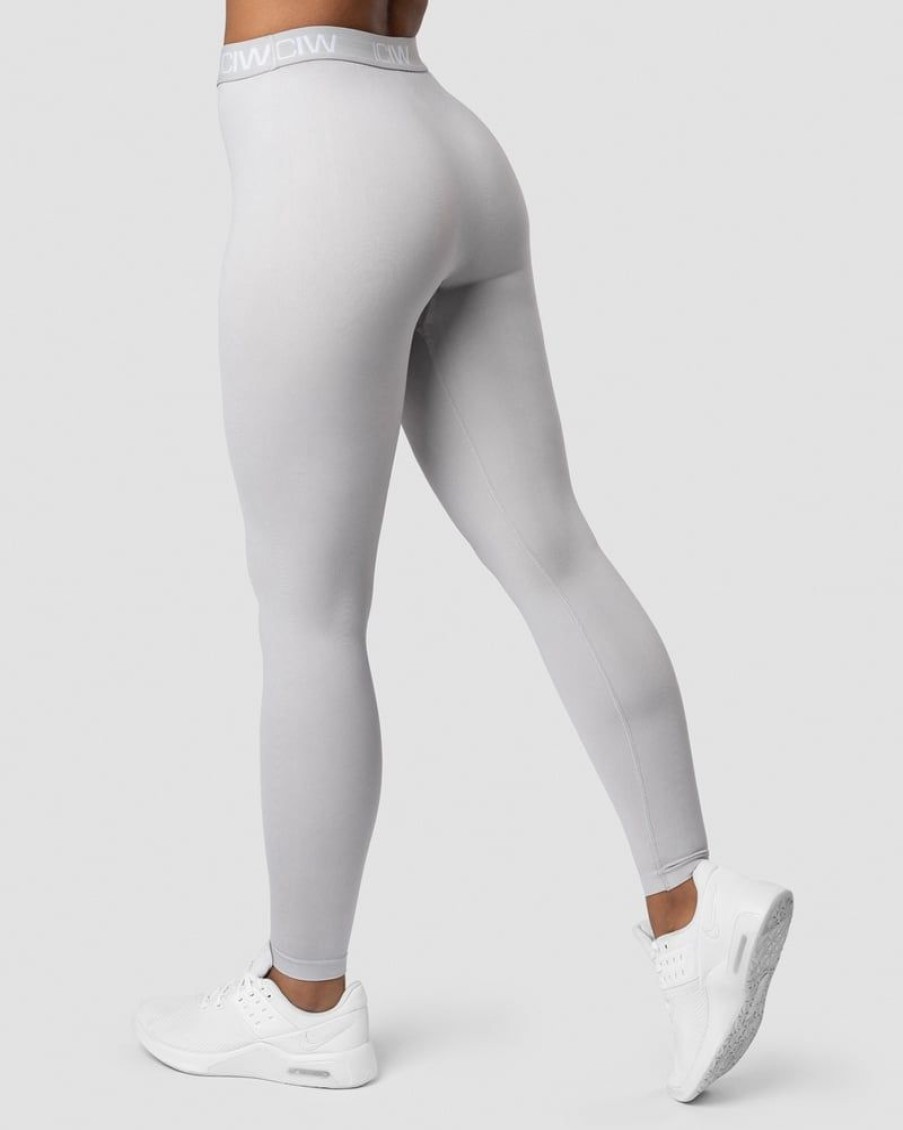 Naiset ICIW Trikoot & Leggingsit | Define Seamless Logo Tights Wmn Light Grey