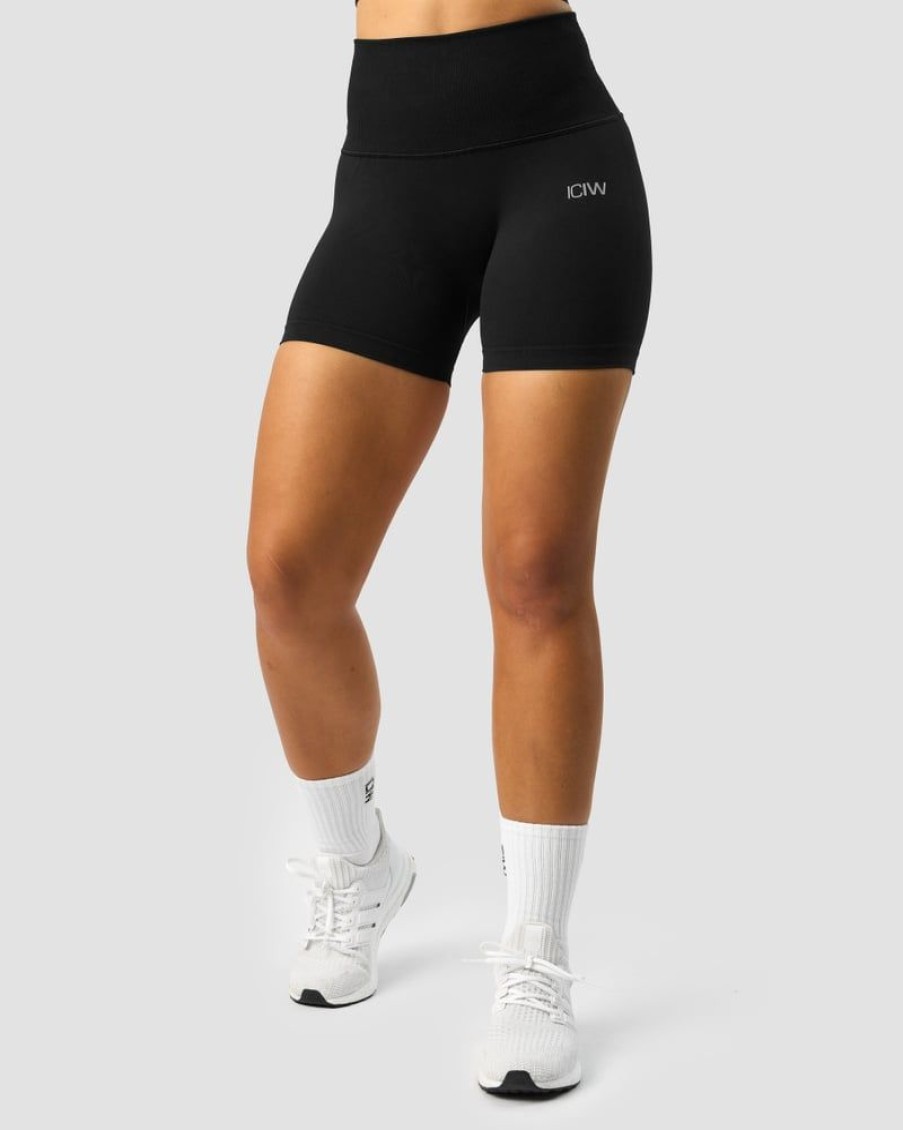 Naiset ICIW Seamless | Define Seamless Pocket Shorts Wmn Black