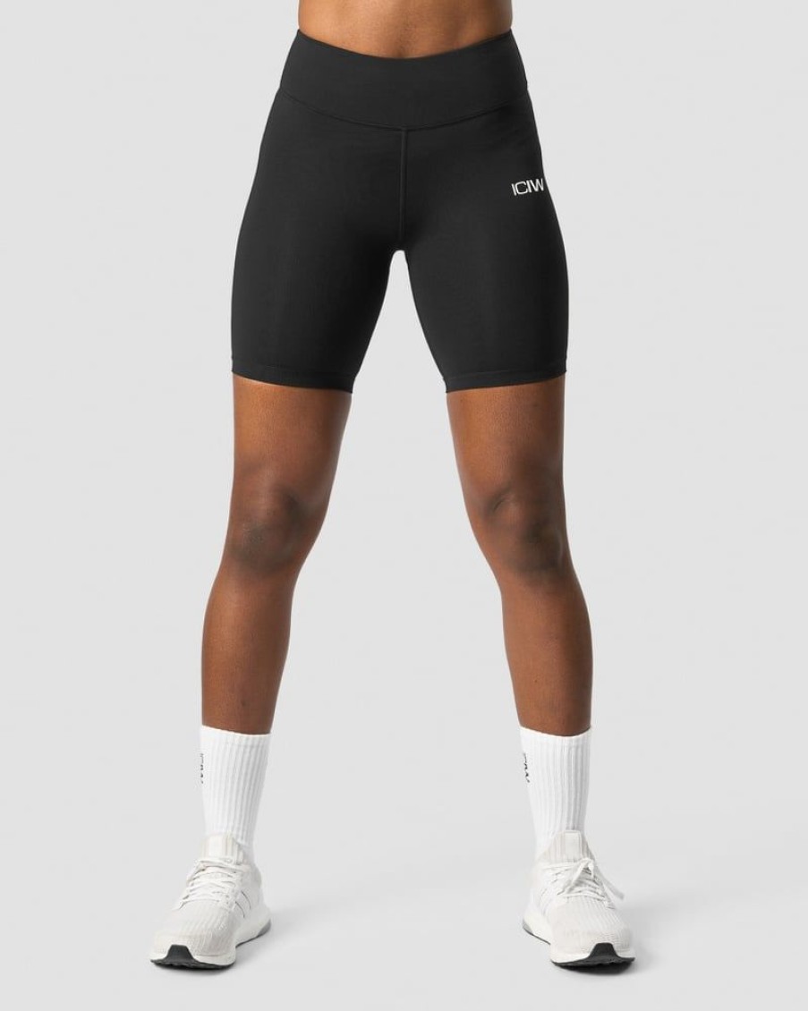 Naiset ICIW Shortsit | Scrunch V-Shape Biker Shorts Black