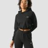 Naiset ICIW Pitkahihaiset Paidat | Adjustable Cropped Hoodie Black Wmn