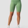 Naiset ICIW Seamless | Ribbed Define Seamless Pocket Biker Shorts Light Green