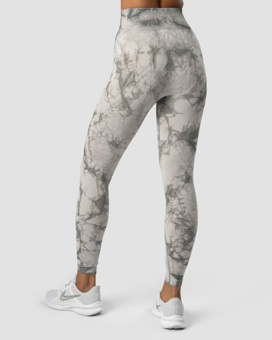 Naiset ICIW Trikoot & Leggingsit | Define Seamless Tie Dye Tights Grey