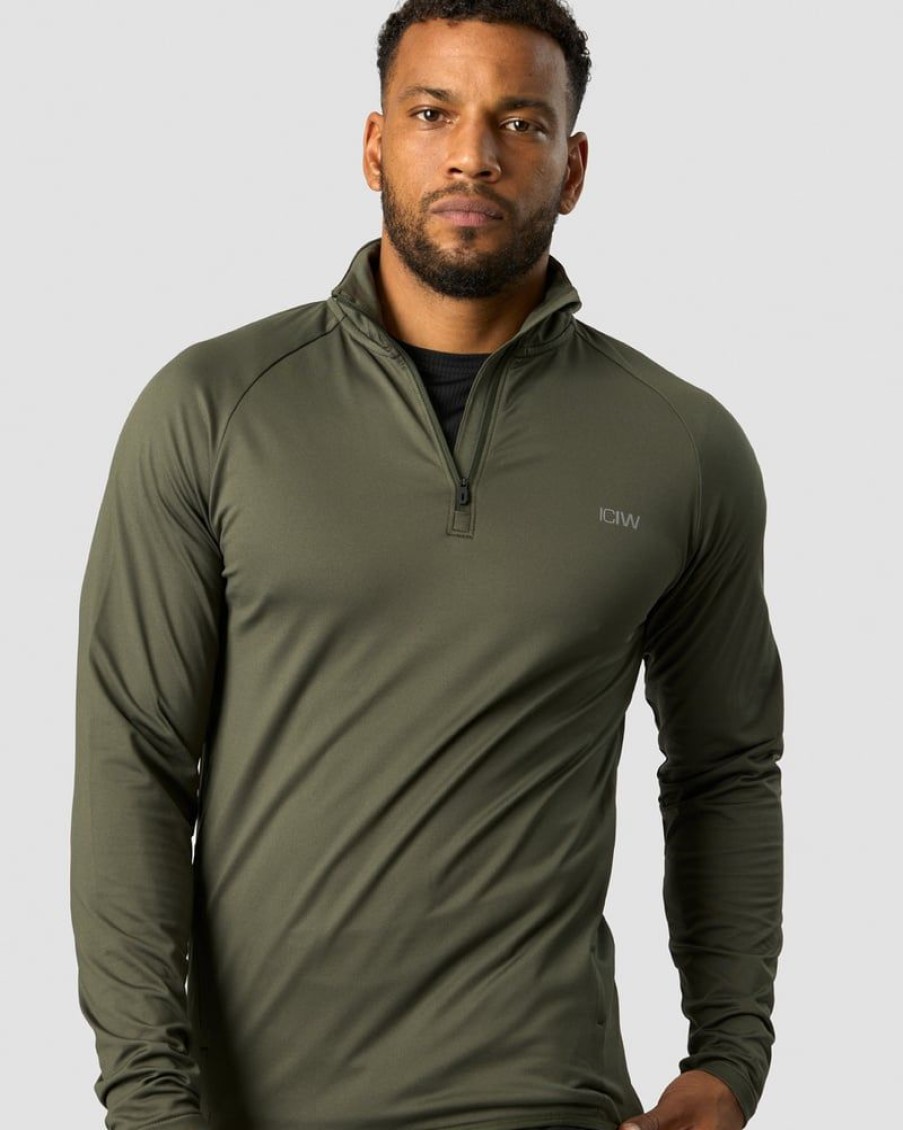 Miehet ICIW Pitkahihaiset Paidat | Ultimate Training 1/4 Zip Green