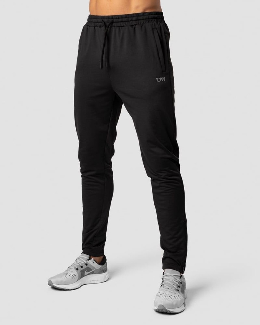 Miehet ICIW Housut | Ultimate Training Zip Pants Black