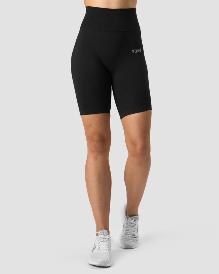 Naiset ICIW Seamless | Scrunch Seamless Biker Shorts Black