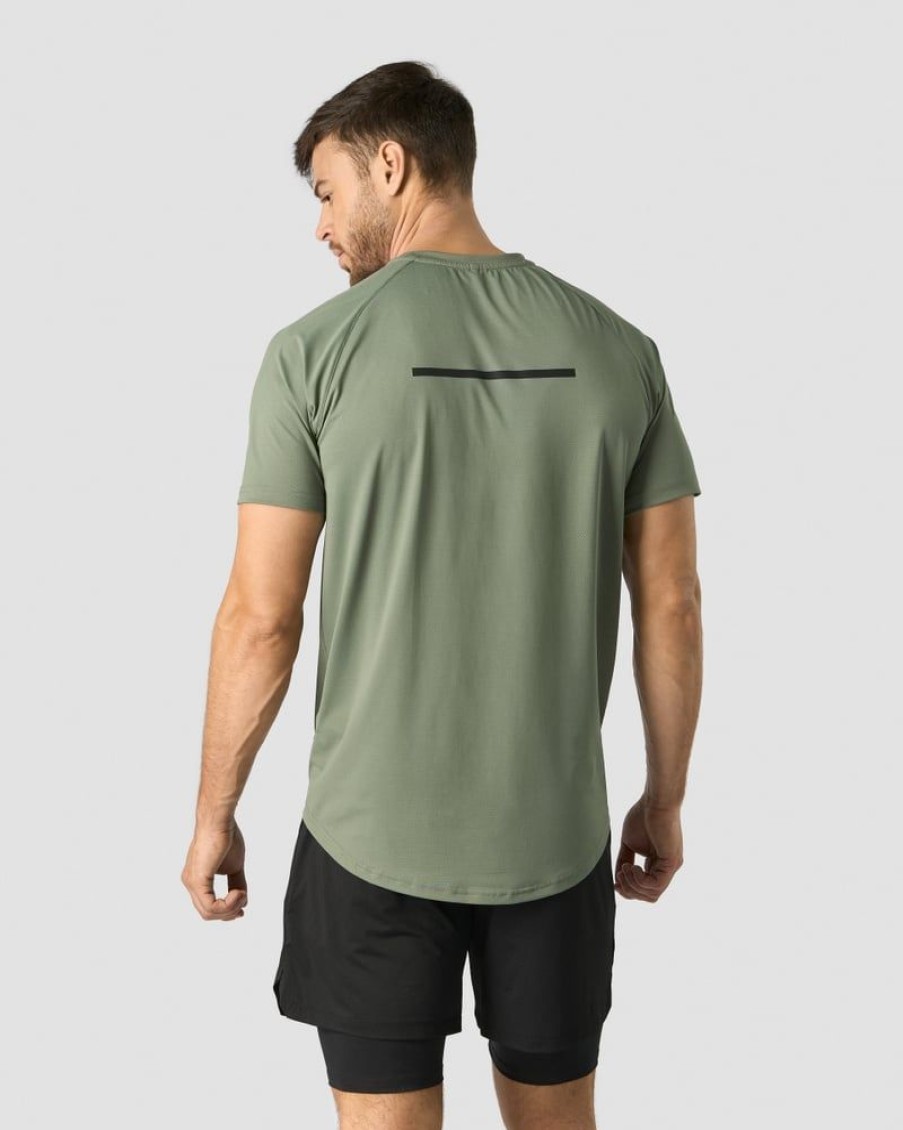 Miehet ICIW T-Paidat | Stride Raglan T-Shirt Men Sea Green