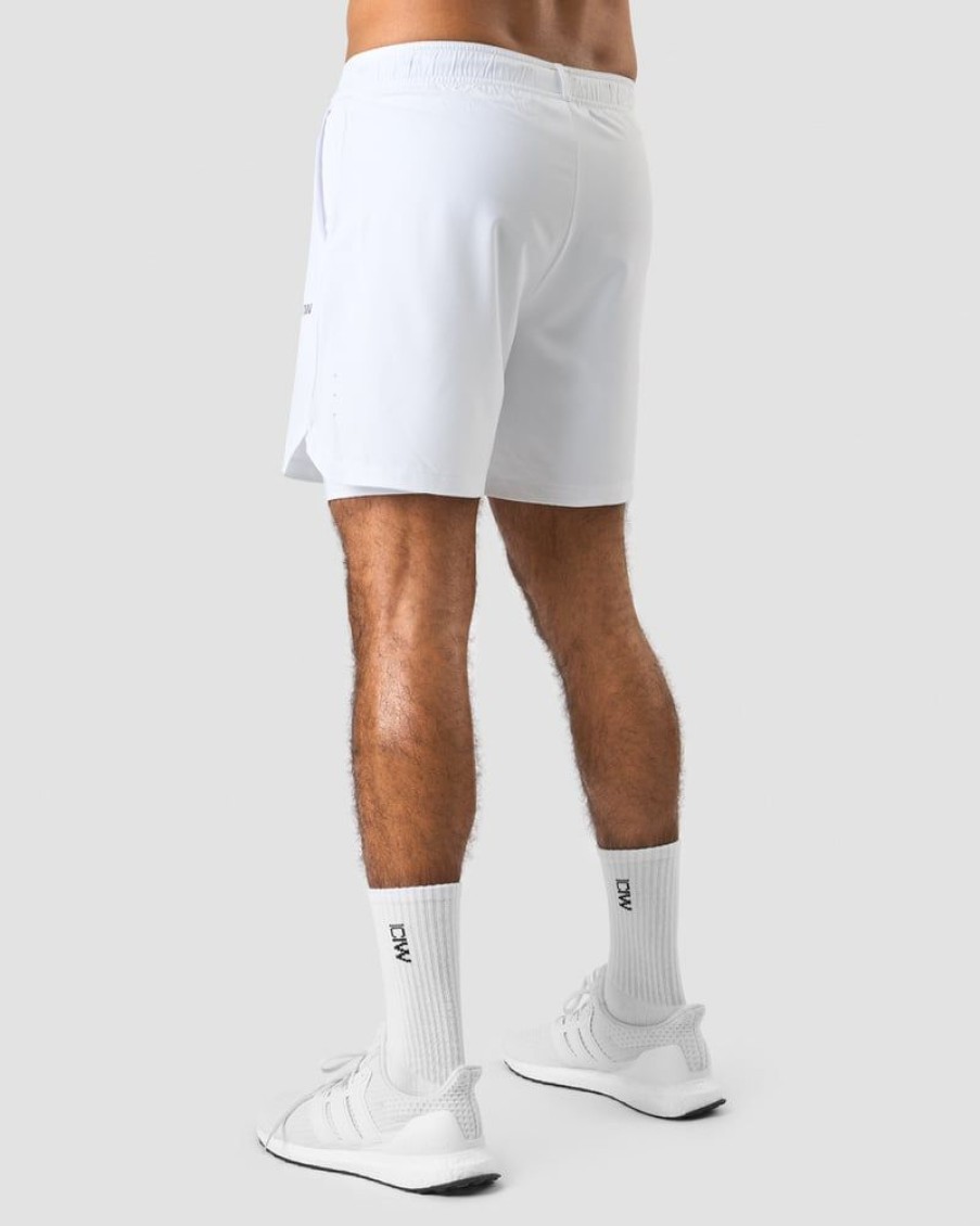 Miehet ICIW Shortsit | Training 2-In-1 Shorts White