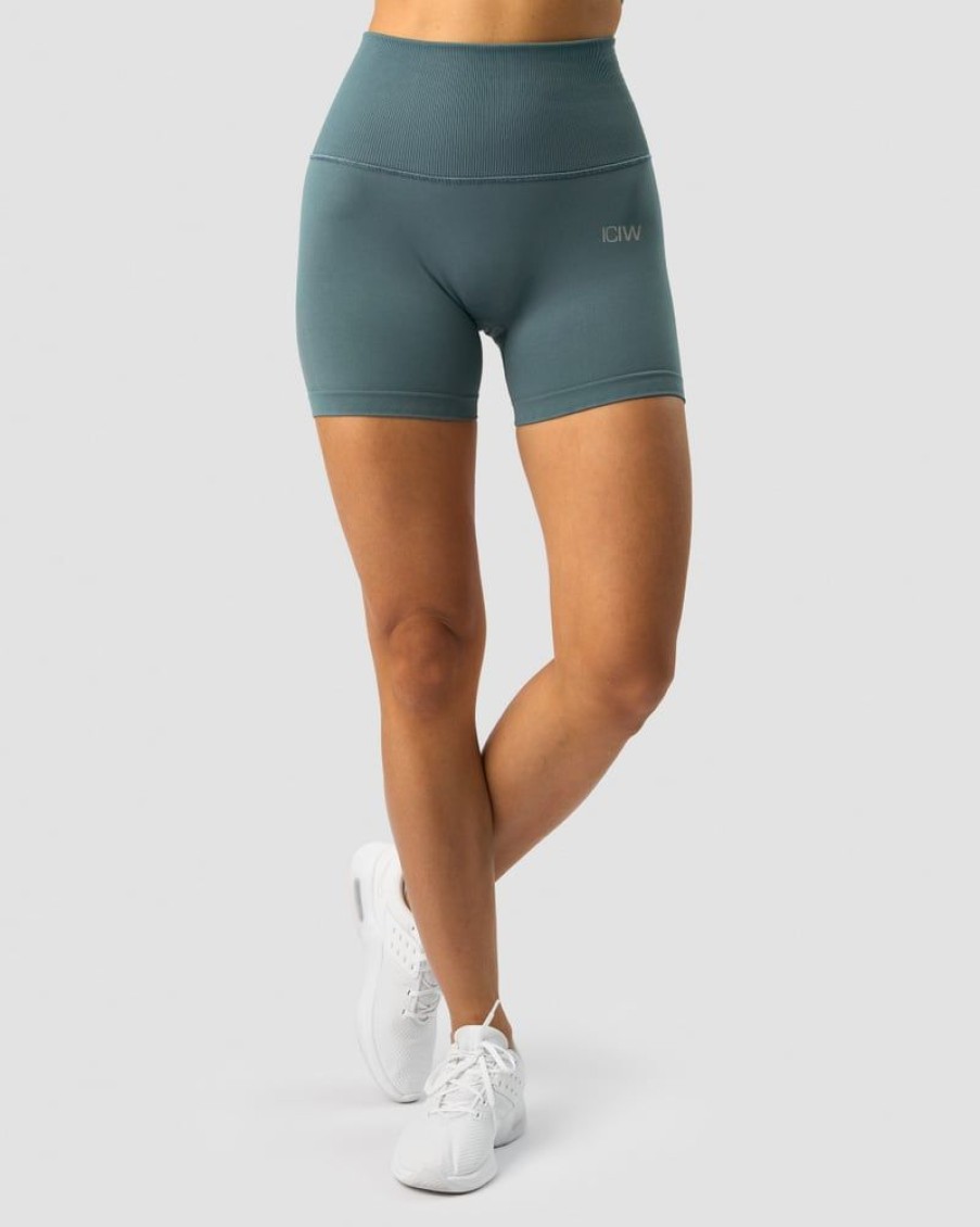 Naiset ICIW Seamless | Define Seamless Pocket Shorts Wmn Jungle Green