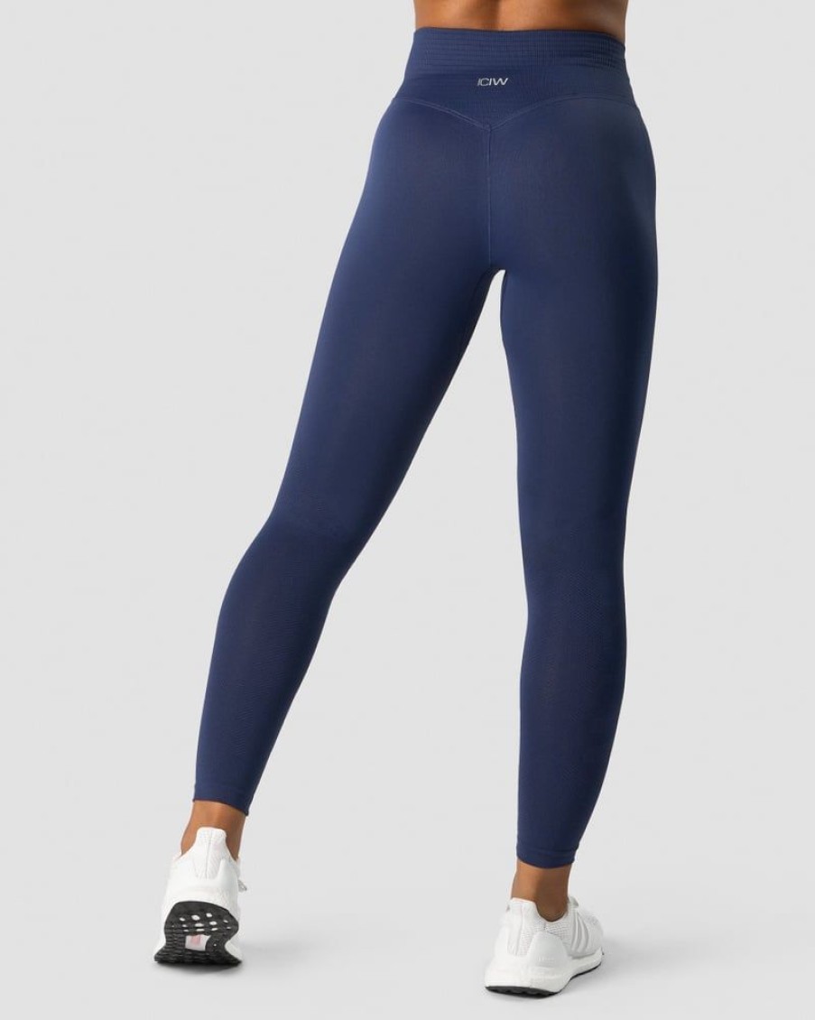 Naiset ICIW Trikoot & Leggingsit | Define Seamless V-Shape Tights Navy