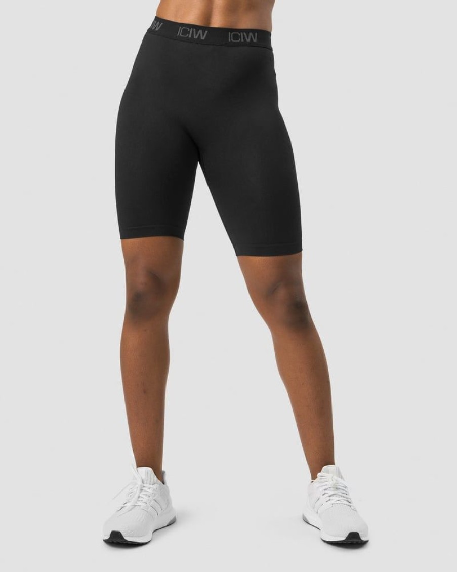 Naiset ICIW Seamless | Define Seamless Logo Biker Shorts Black