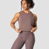 Naiset ICIW Topit | Revive Mesh Cropped Tank Top Wmn Dusty Brown