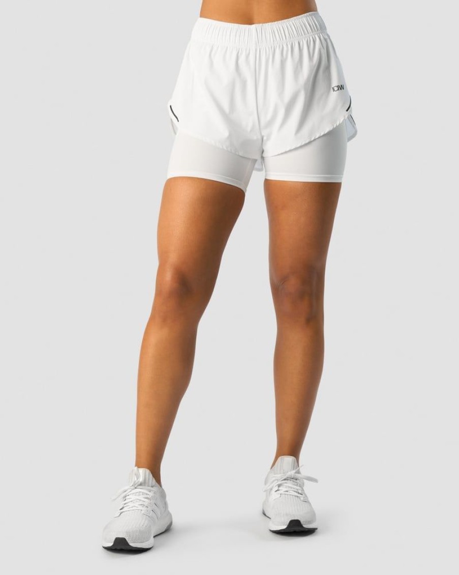 Naiset ICIW Shortsit | Charge 2-In-1 Shorts Wmn White