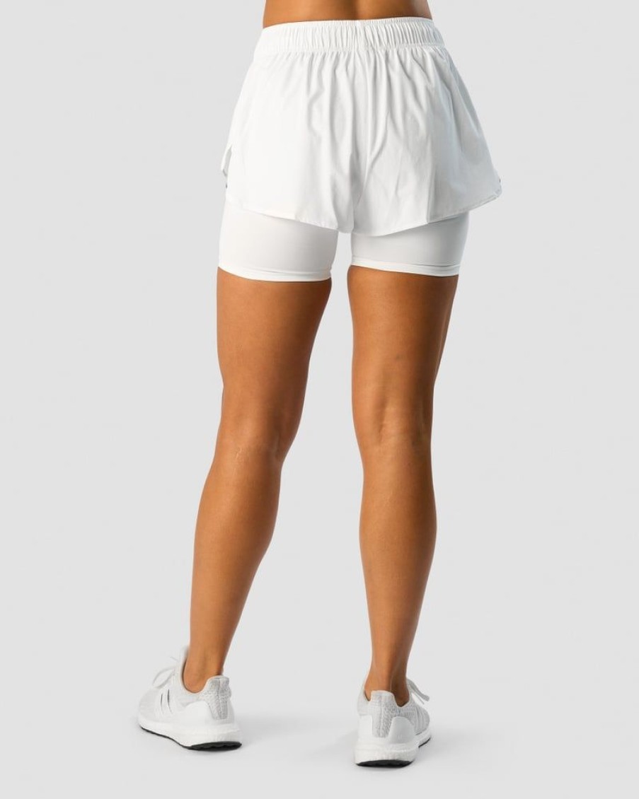 Naiset ICIW Shortsit | Charge 2-In-1 Shorts Wmn White