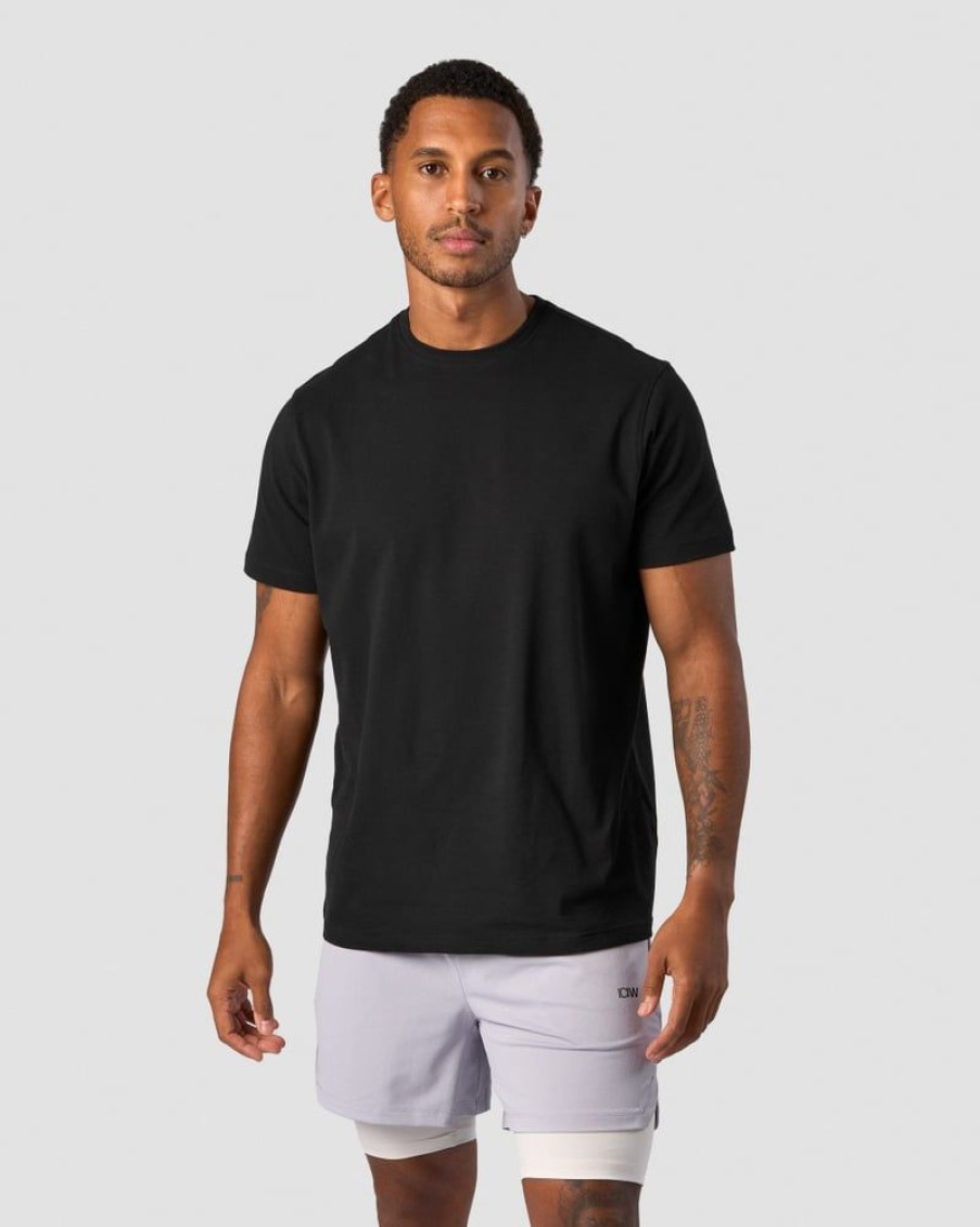 Miehet ICIW T-Paidat | Everyday Cotton T-Shirt Men Black