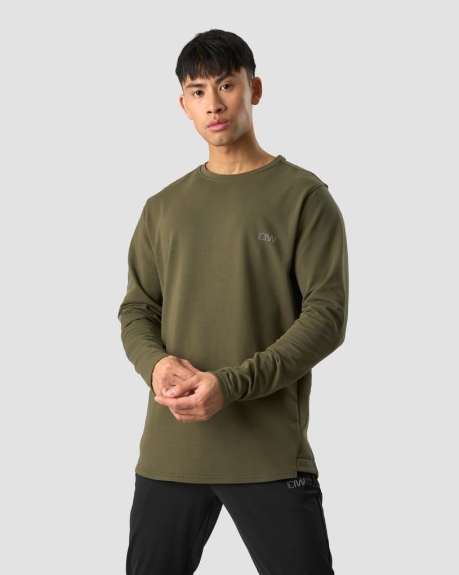 Miehet ICIW Pitkahihaiset Paidat | Stride Sweatshirt Men Dark Green