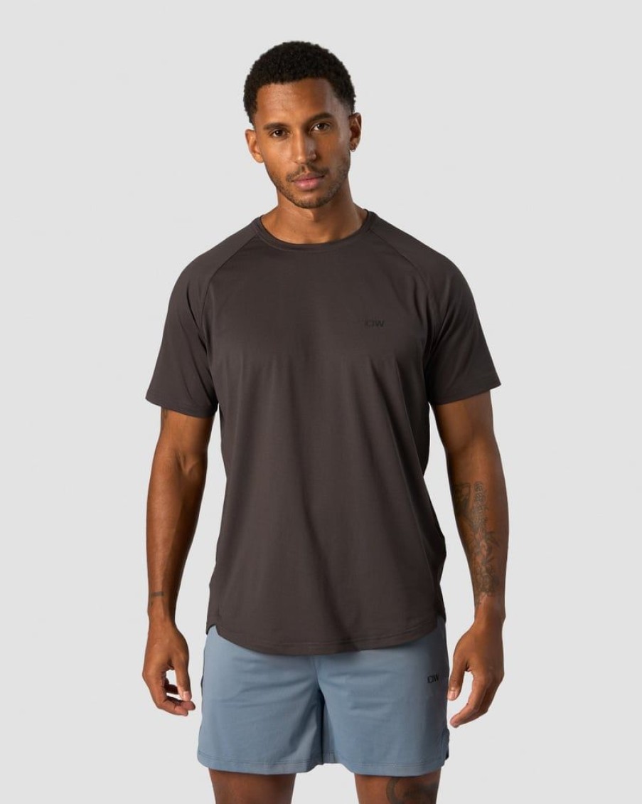 Miehet ICIW T-Paidat | Stride Raglan T-Shirt Men Charcoal