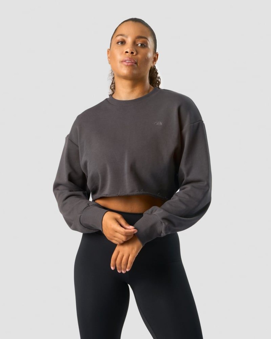 Naiset ICIW Pitkahihaiset Paidat | Nimble Cropped Crewneck Clay