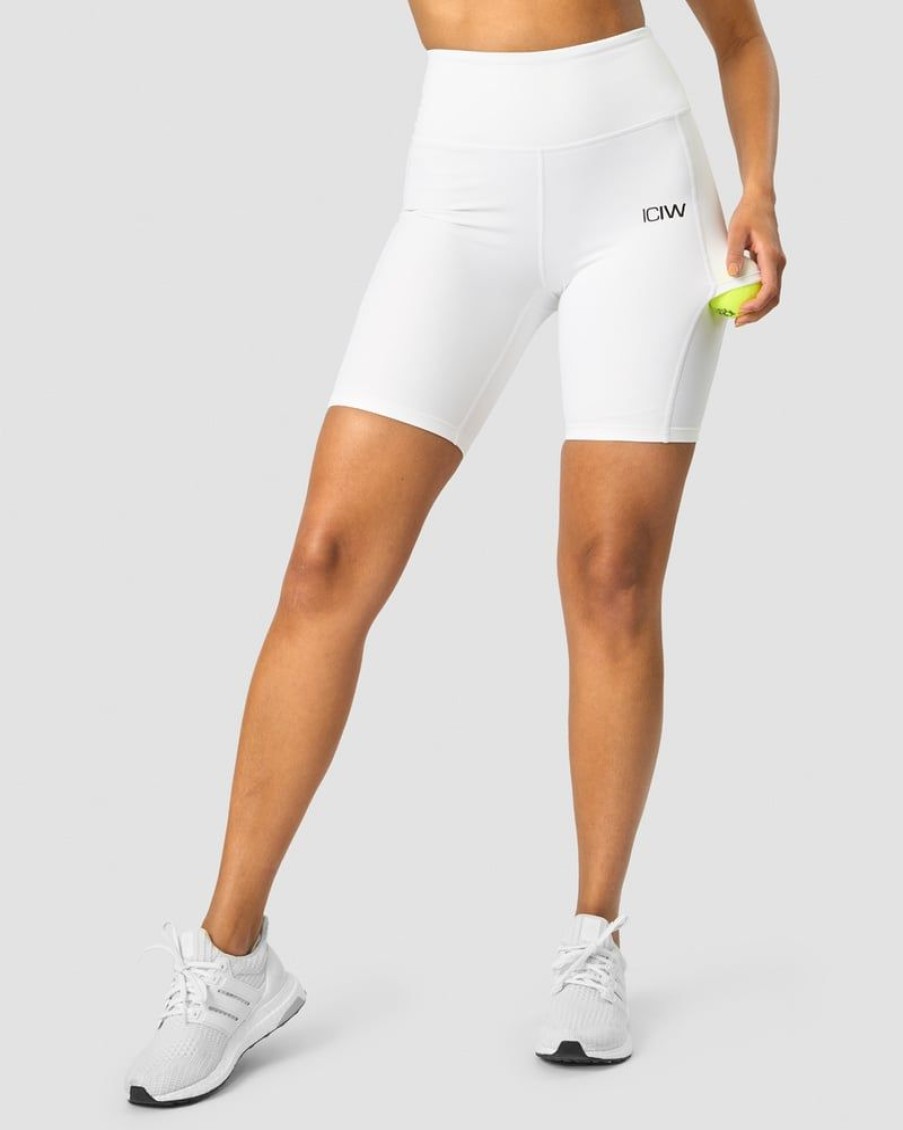 Naiset ICIW Shortsit | Training Biker Shorts White