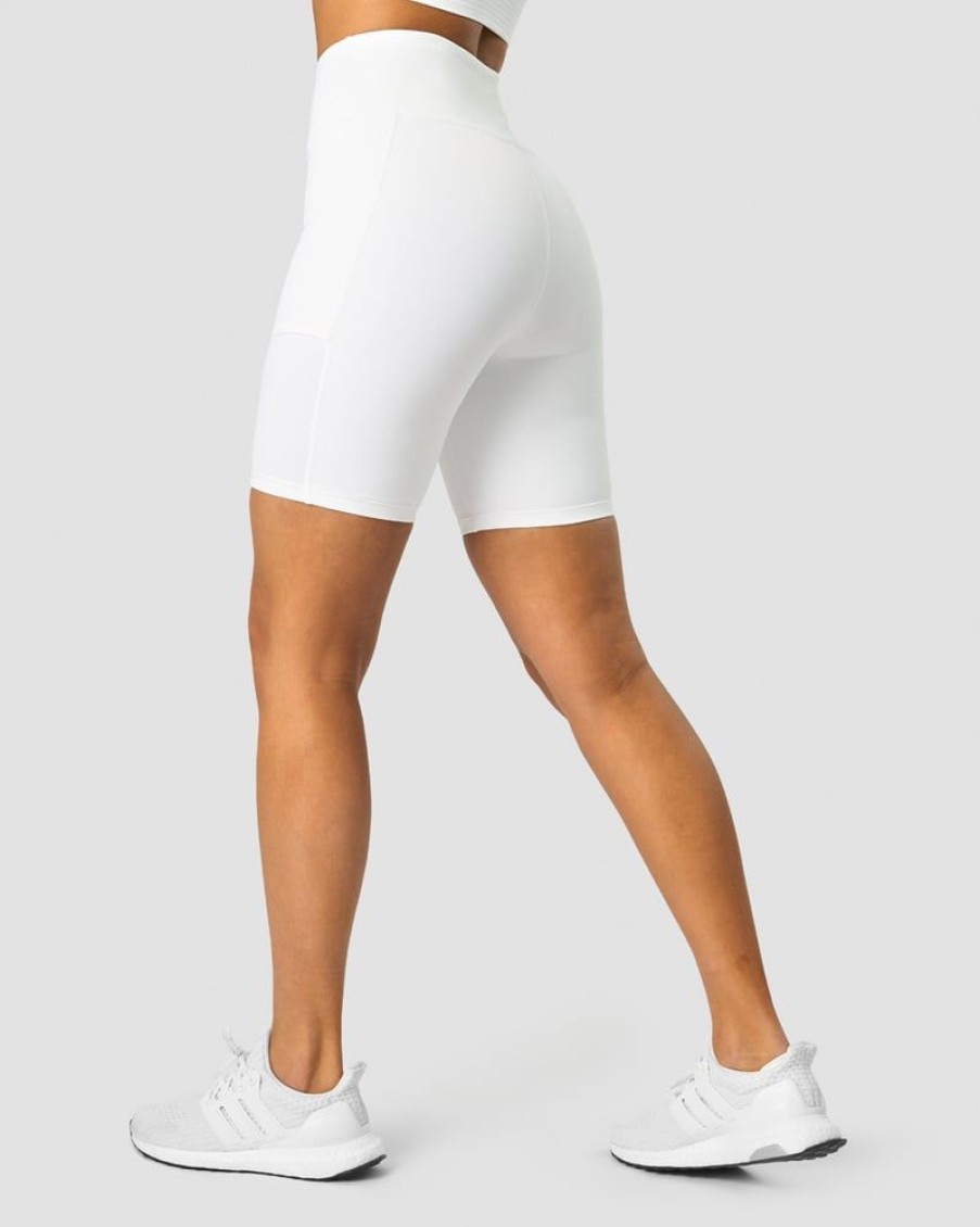 Naiset ICIW Shortsit | Training Biker Shorts White