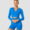 Naiset ICIW Seamless | Ribbed Define Seamless Cropped Long Sleeve Cobalt Blue