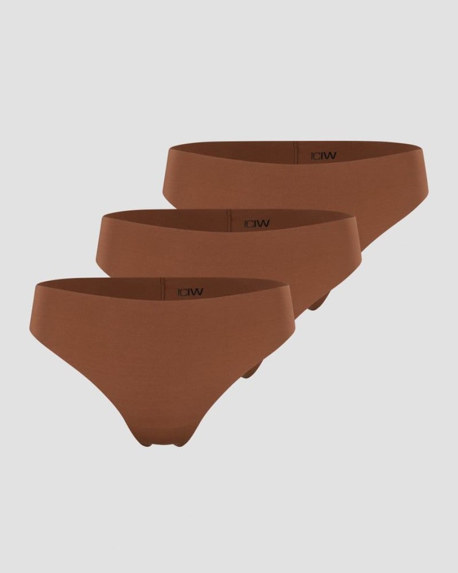 Naiset ICIW Alusvaatteet | Soft Thong 3-Pack Cinnamon