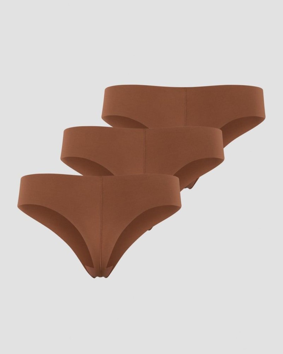 Naiset ICIW Alusvaatteet | Soft Thong 3-Pack Cinnamon