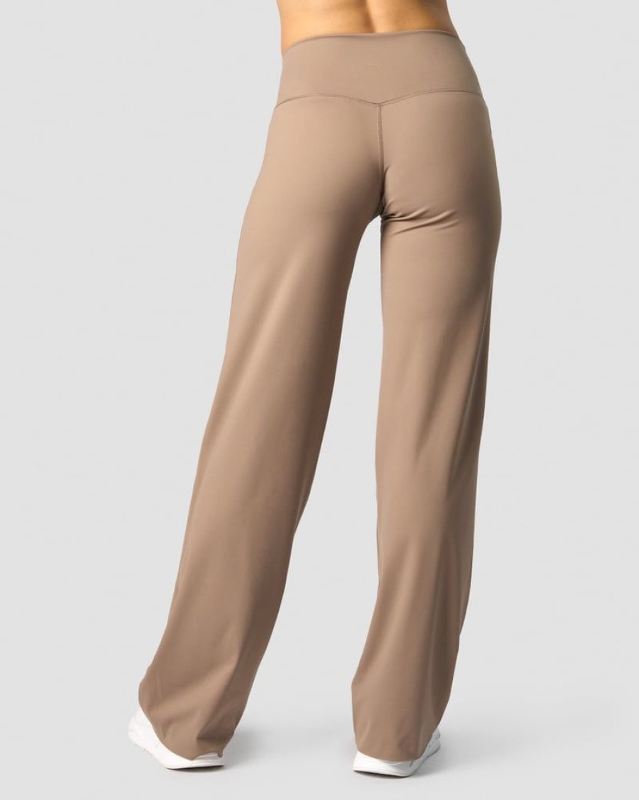 Naiset ICIW Housut | Nimble Straight Leg Pants Autumn Brown