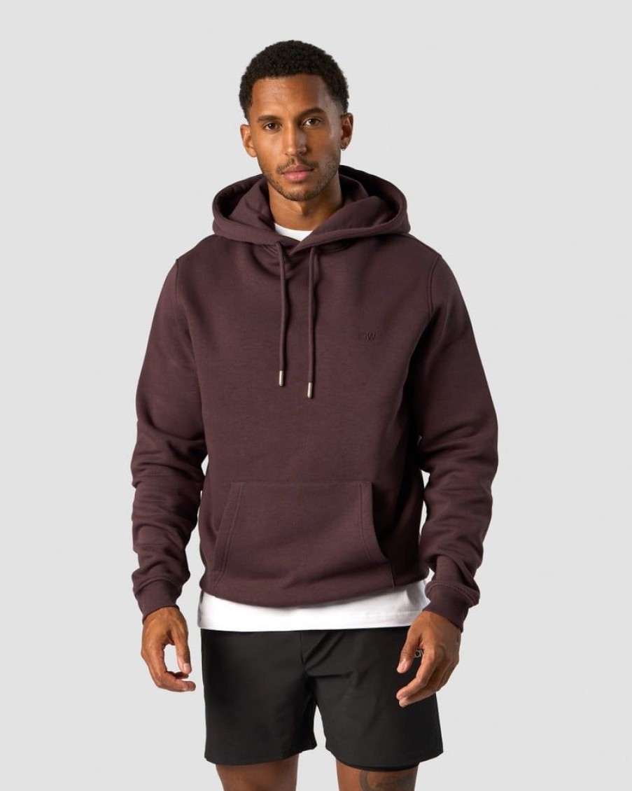 Miehet ICIW Pitkahihaiset Paidat | Everyday Hoodie Side Logo Men Burgundy