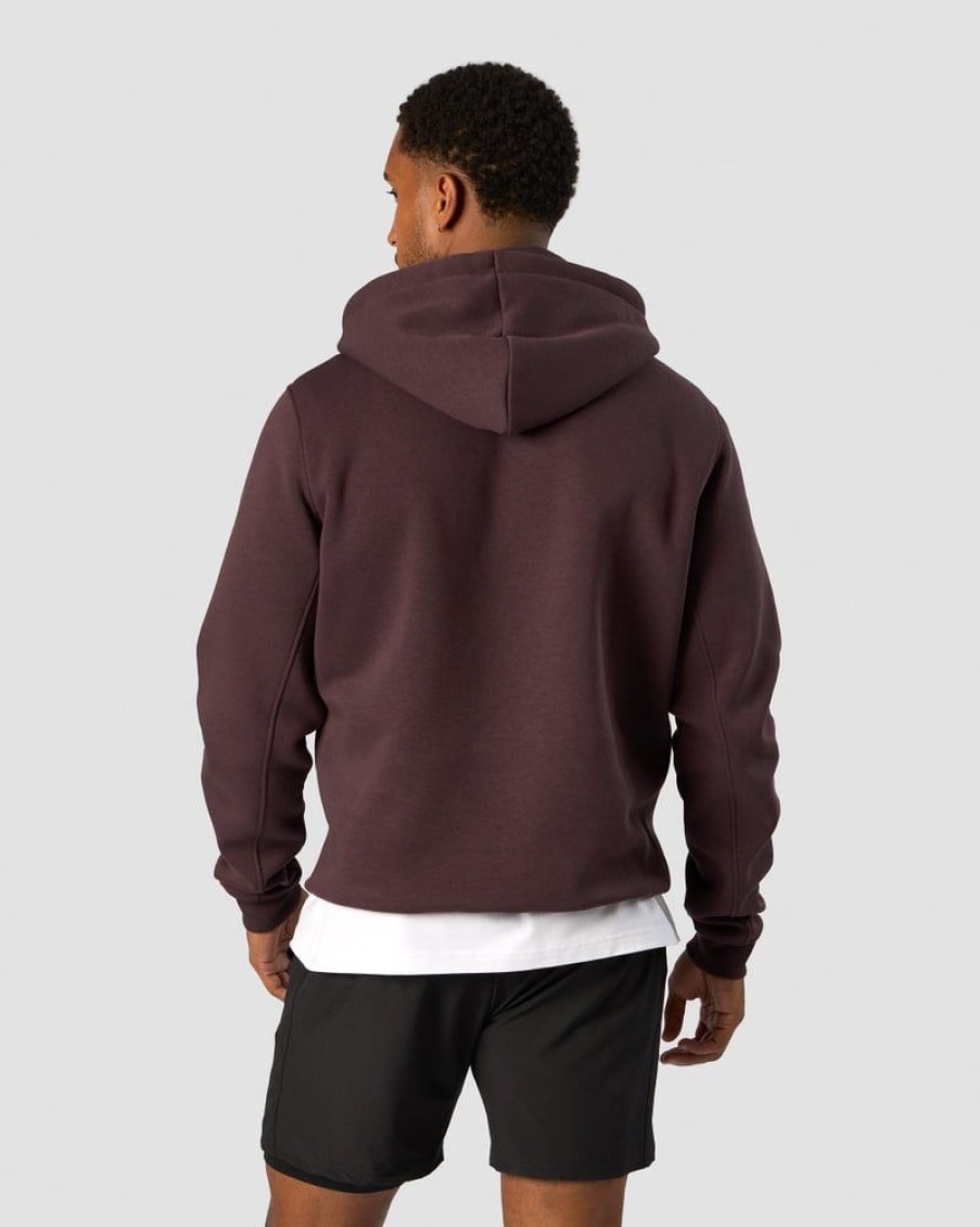 Miehet ICIW Pitkahihaiset Paidat | Everyday Hoodie Side Logo Men Burgundy