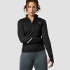 Naiset ICIW Pitkahihaiset Paidat | Everyday Long Sleeve 1/4 Stripe Zipper Black