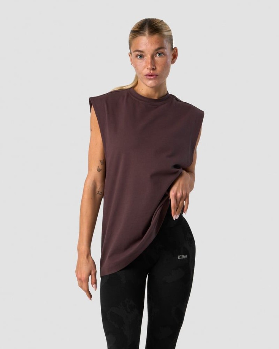 Naiset ICIW Topit | Everyday Cotton Tank Top Burgundy