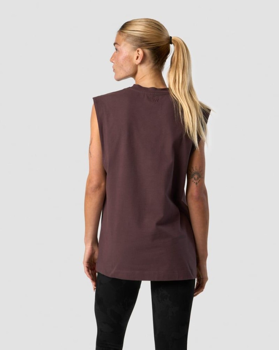 Naiset ICIW Topit | Everyday Cotton Tank Top Burgundy