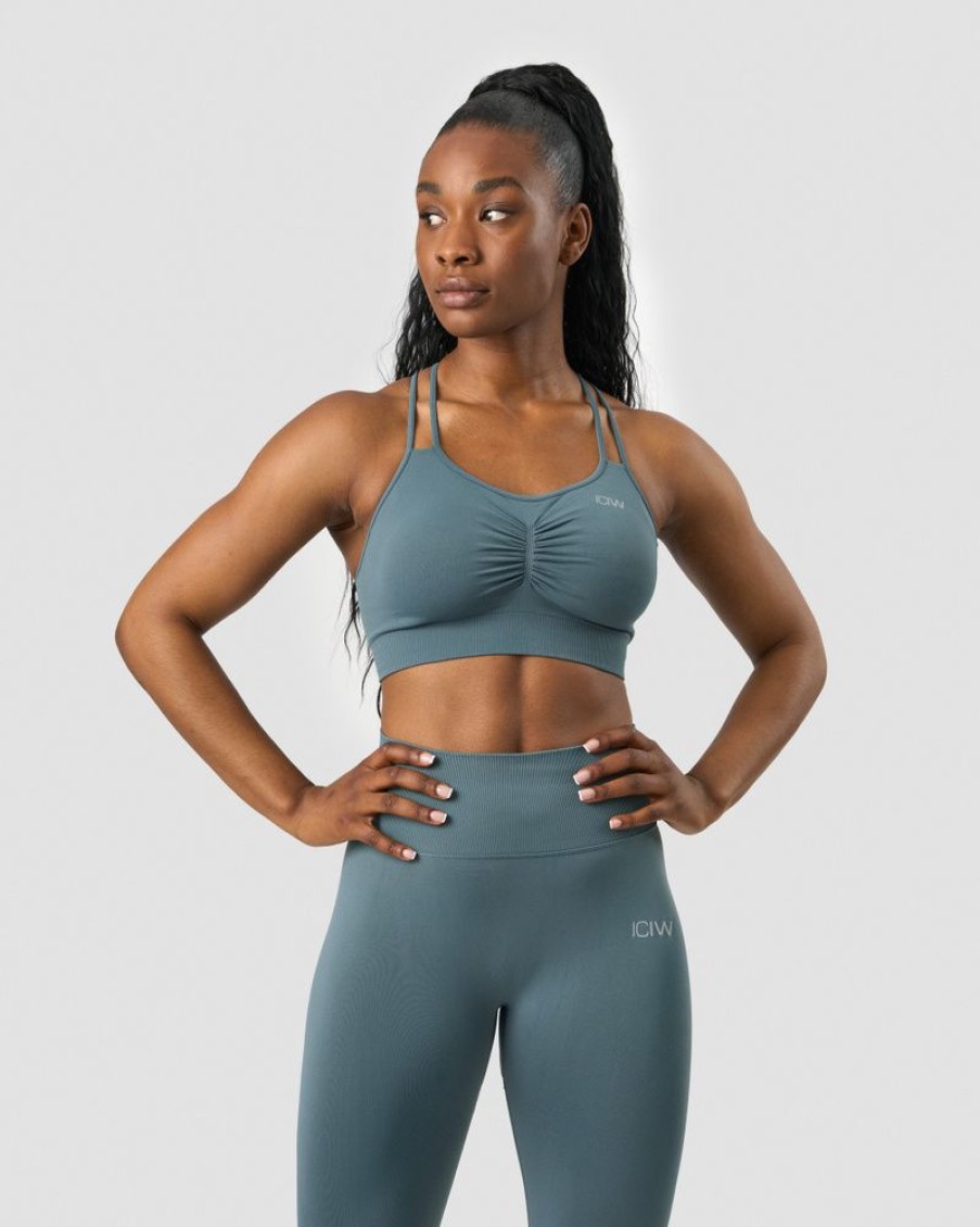 Naiset ICIW Urheiluliivit | Define Seamless Scrunch Sports Bra Jungle Green