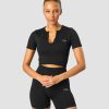 Naiset ICIW Seamless | Ribbed Define Seamless Cropped T-Shirt Black