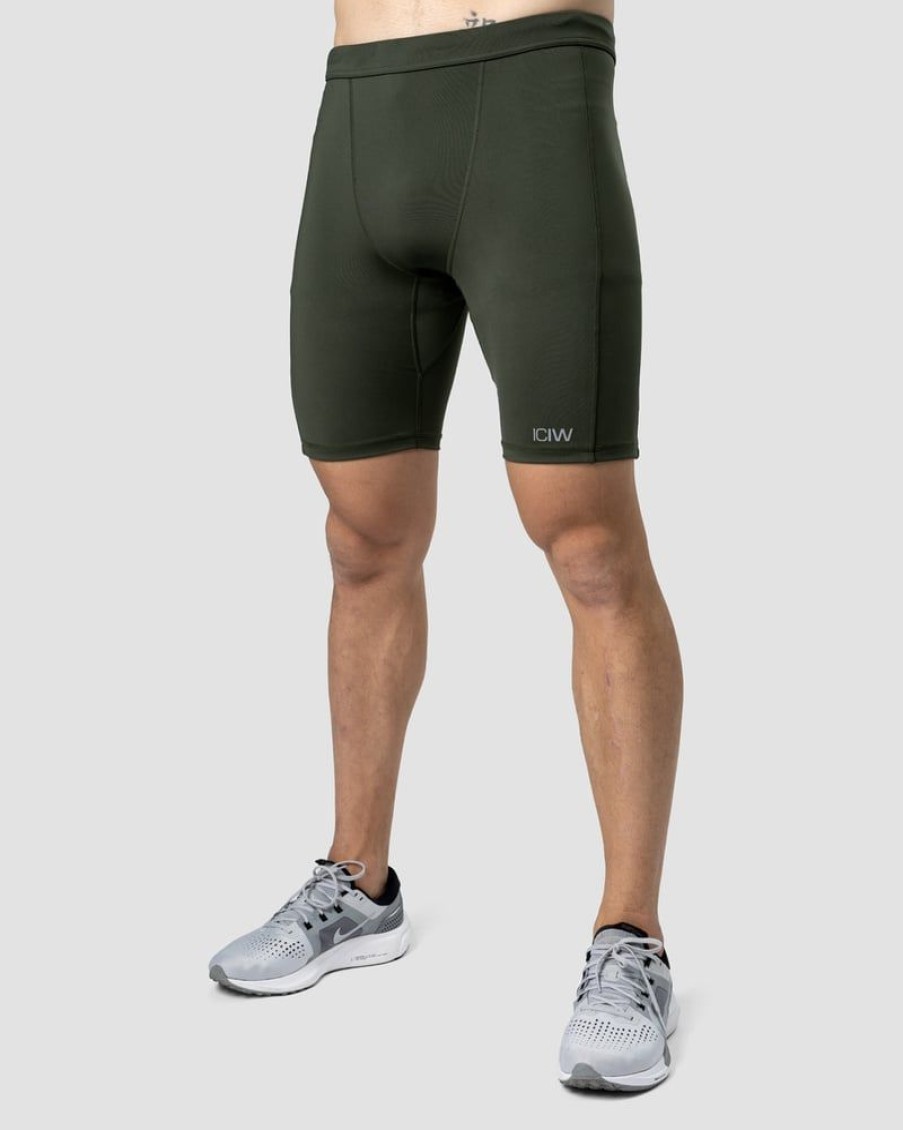 Miehet ICIW Shortsit | Mercury Short Tight Shorts Men Pine Green