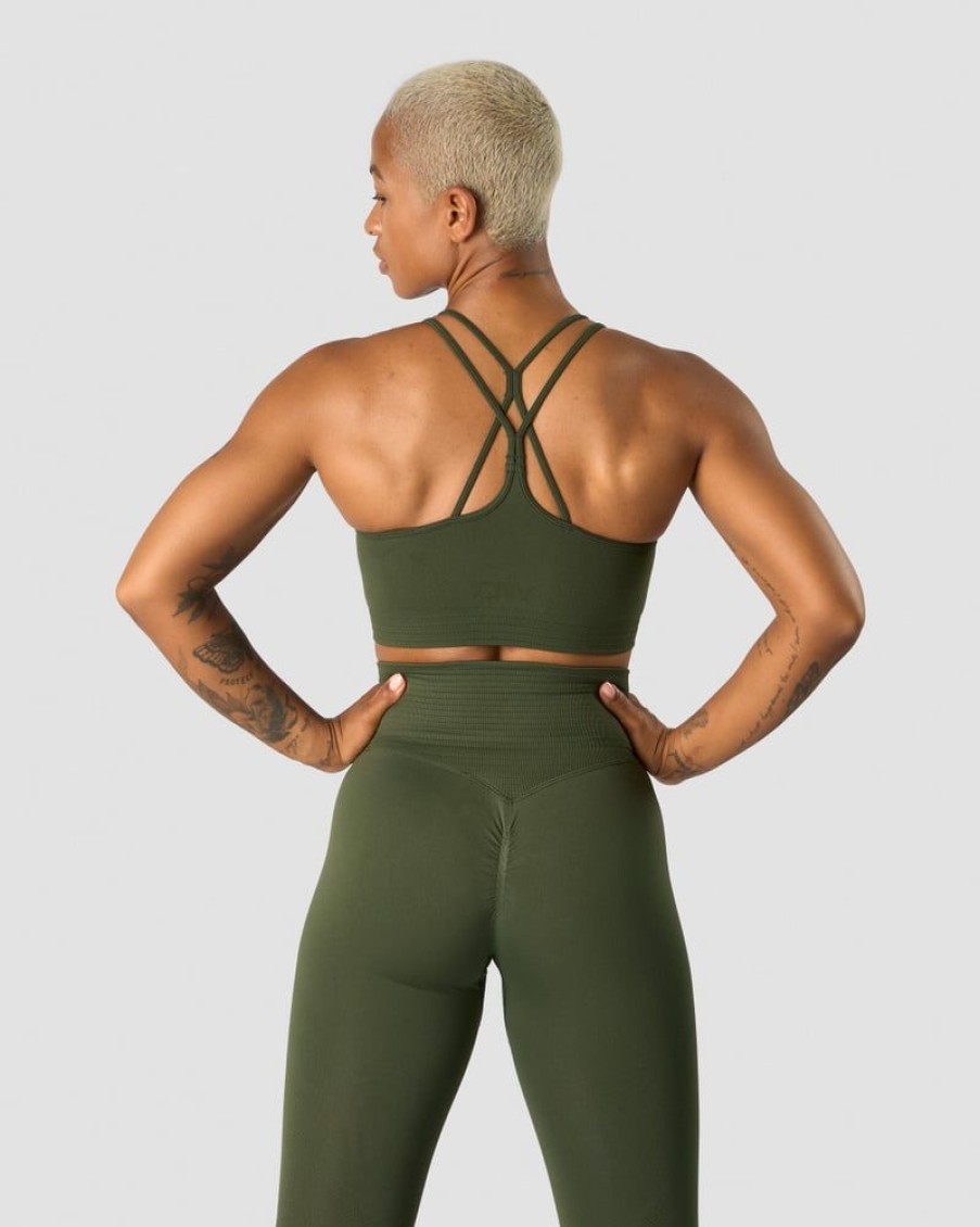 Naiset ICIW Urheiluliivit | Define Seamless Scrunch Sports Bra Autumn Green