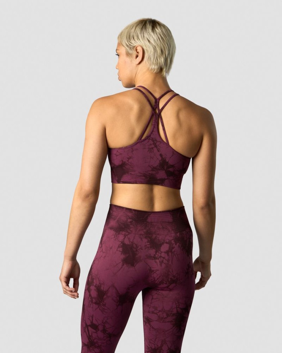 Naiset ICIW Urheiluliivit | Define Seamless Tie Dye Sports Bra Burgundy