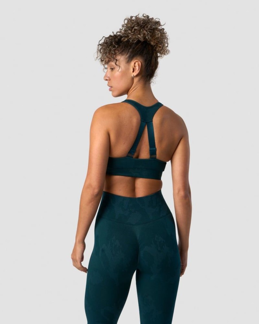 Naiset ICIW Urheiluliivit | Camo Seamless Sports Bra Dk Teal