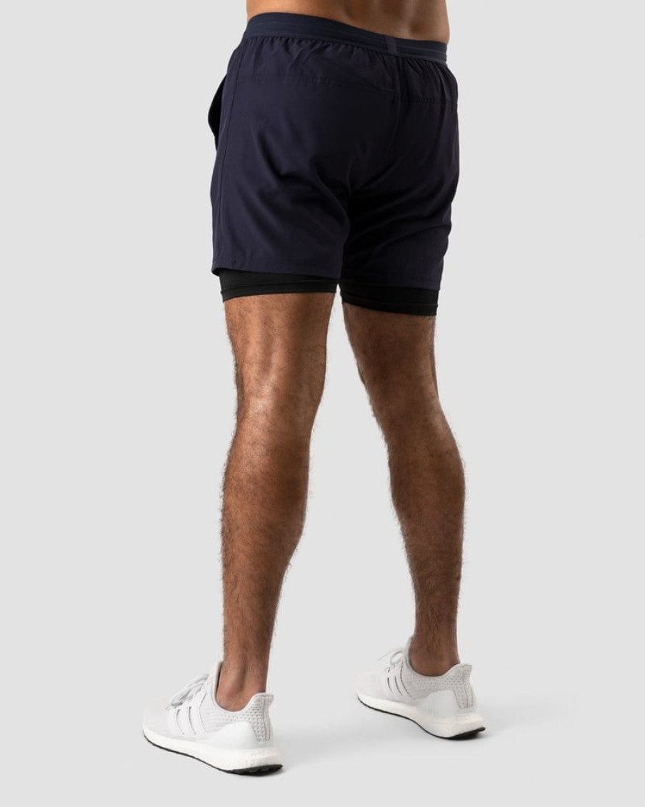 Miehet ICIW Shortsit | Workout 2-In-1 Shorts Navy