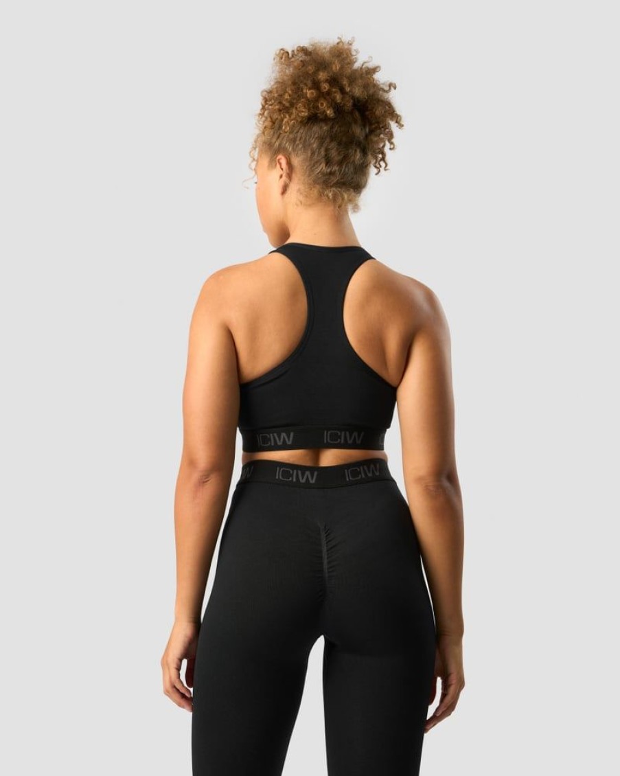 Naiset ICIW Urheiluliivit | Define Seamless Logo Scrunch Sports Bra Black