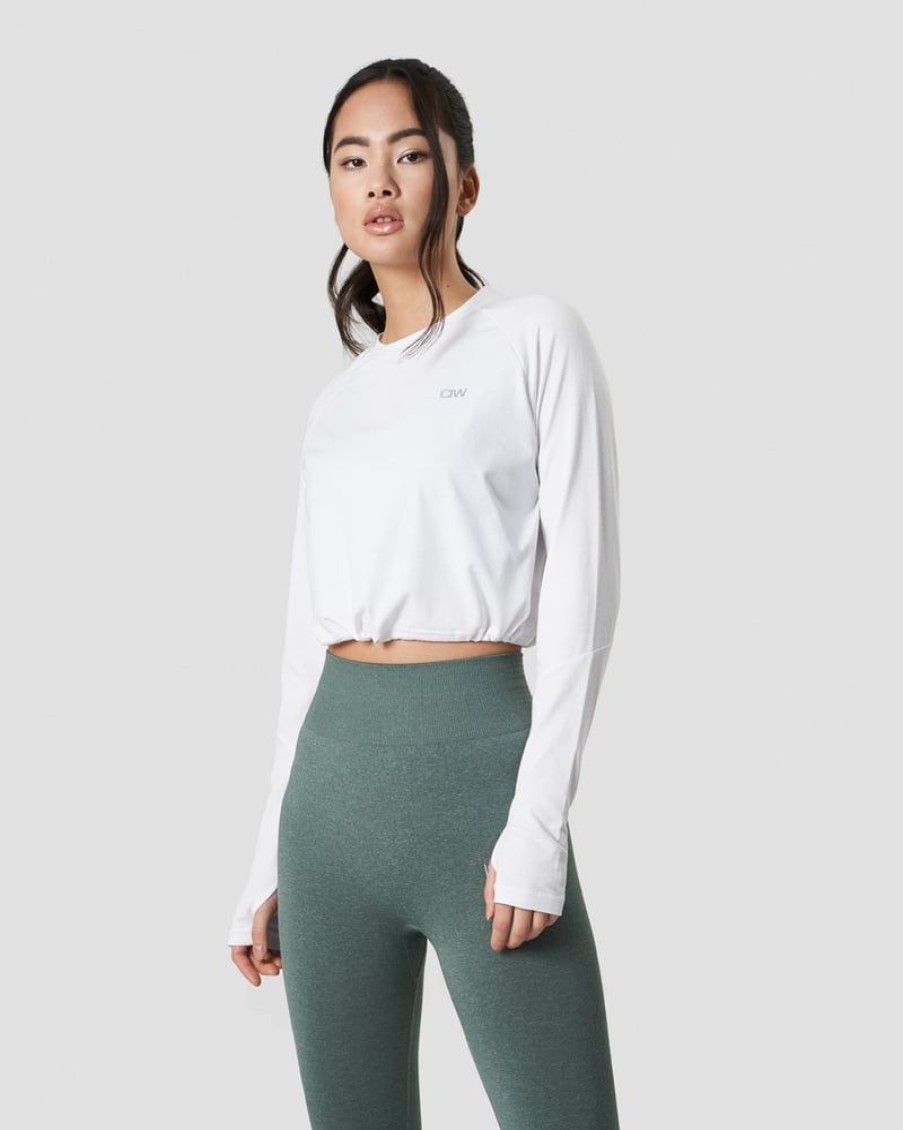 Naiset ICIW Pitkahihaiset Paidat | Define Cropped Adjustable Long Sleeve White