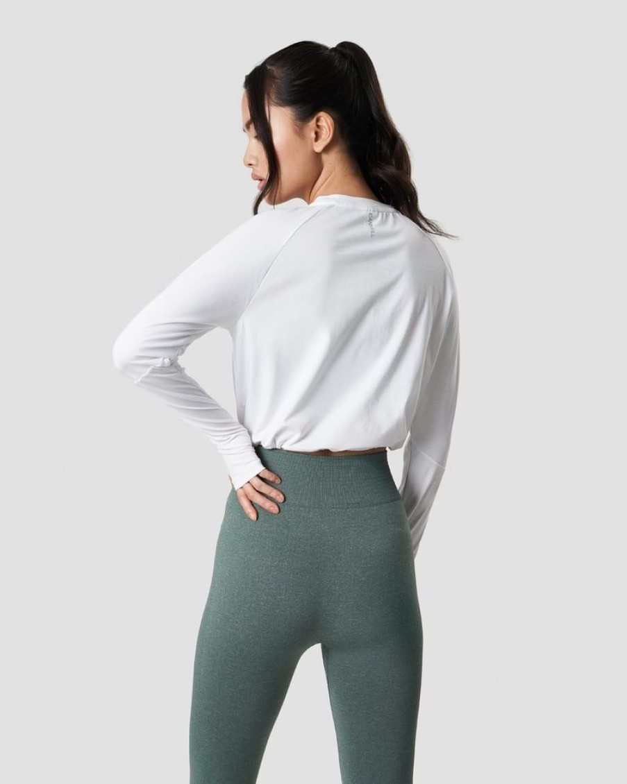 Naiset ICIW Pitkahihaiset Paidat | Define Cropped Adjustable Long Sleeve White