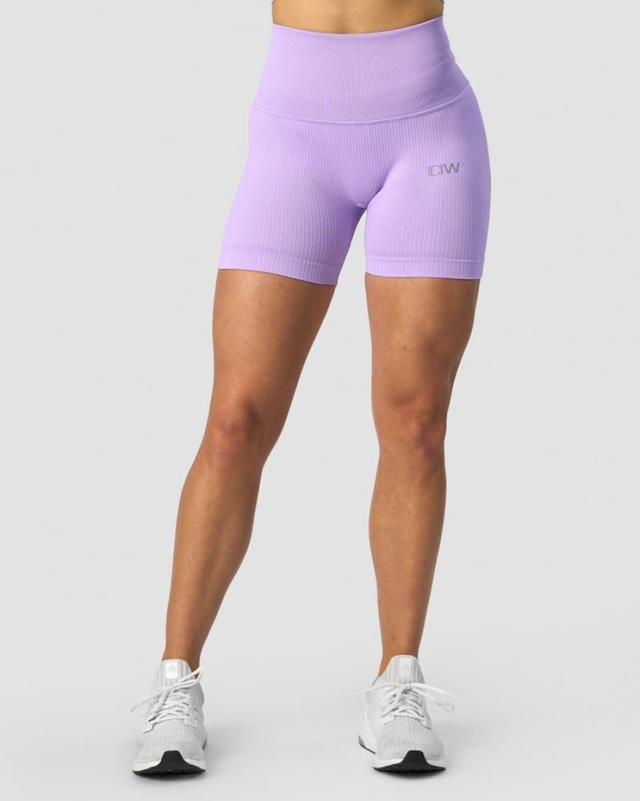 Naiset ICIW Seamless | Ribbed Define Seamless Pocket Shorts Lavender