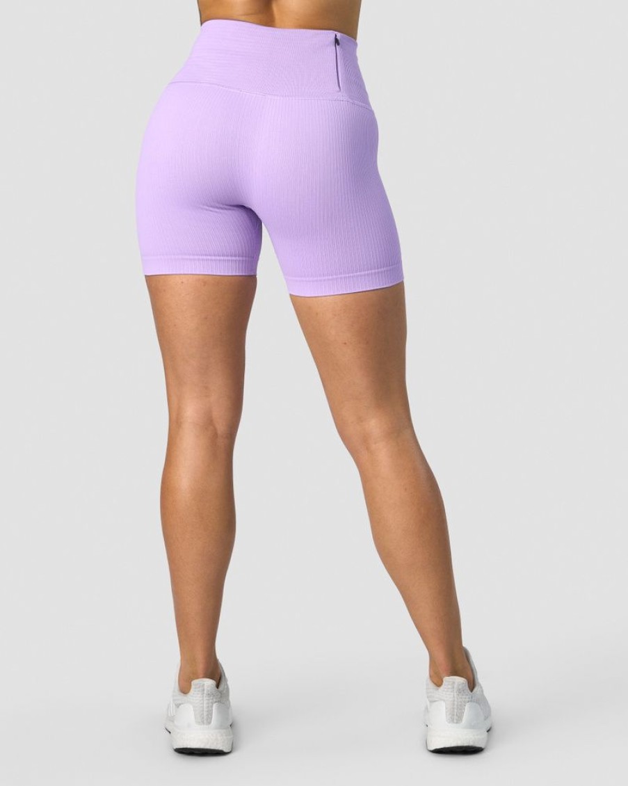 Naiset ICIW Seamless | Ribbed Define Seamless Pocket Shorts Lavender